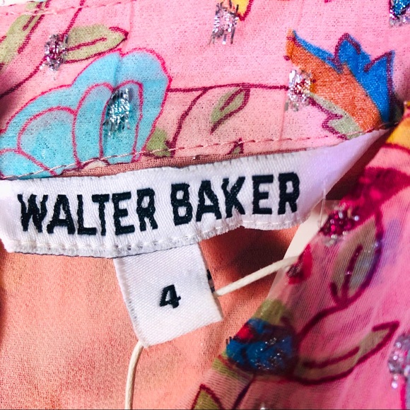 WALTER BAKER NWT Pink floral dress back zipper SIZE: 4 - Picture 7 of 11